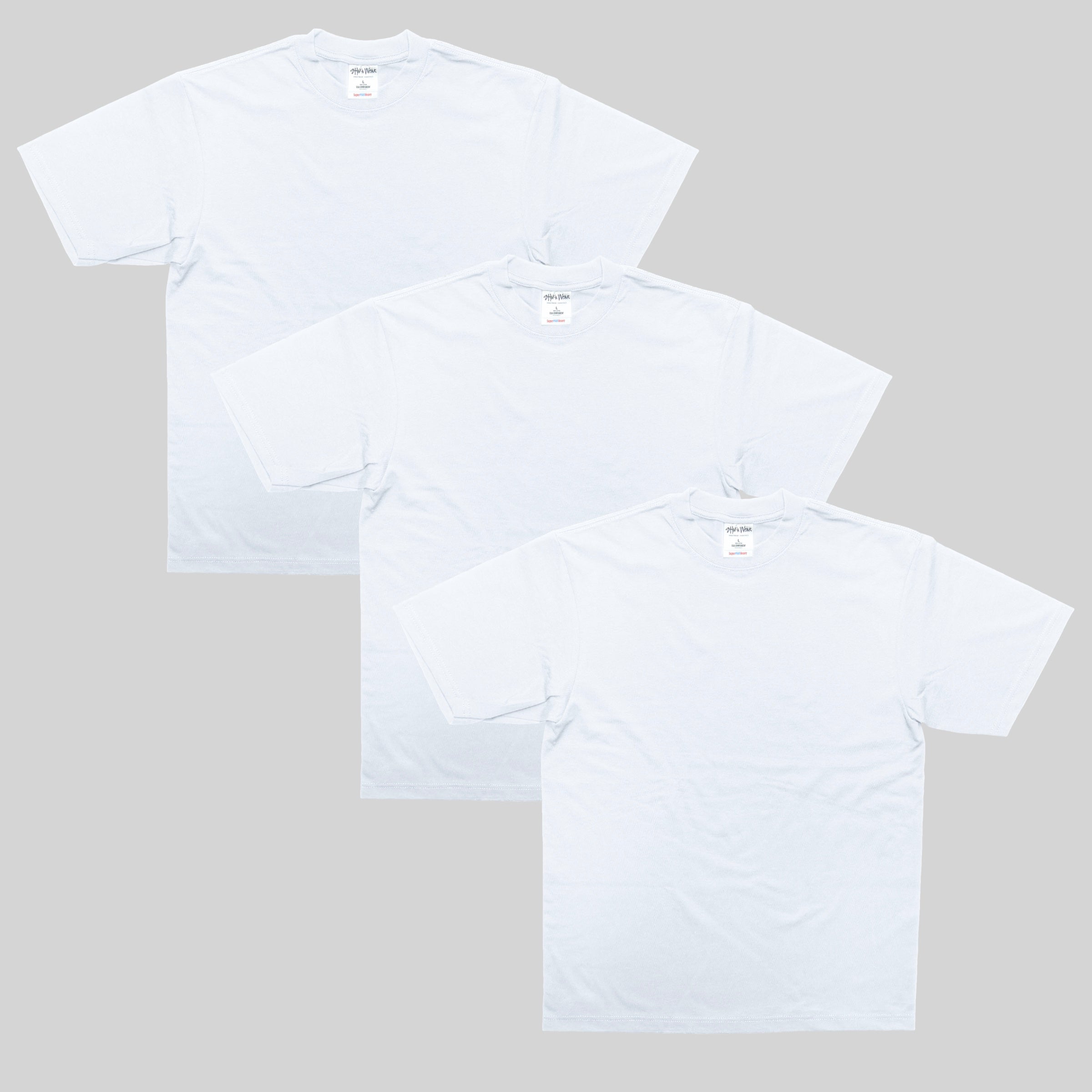 Shaka Wear Men's Active Comfort Cotton Short Sleeve Crew Neck T-Shirt – 3-Pack, Regular Fit