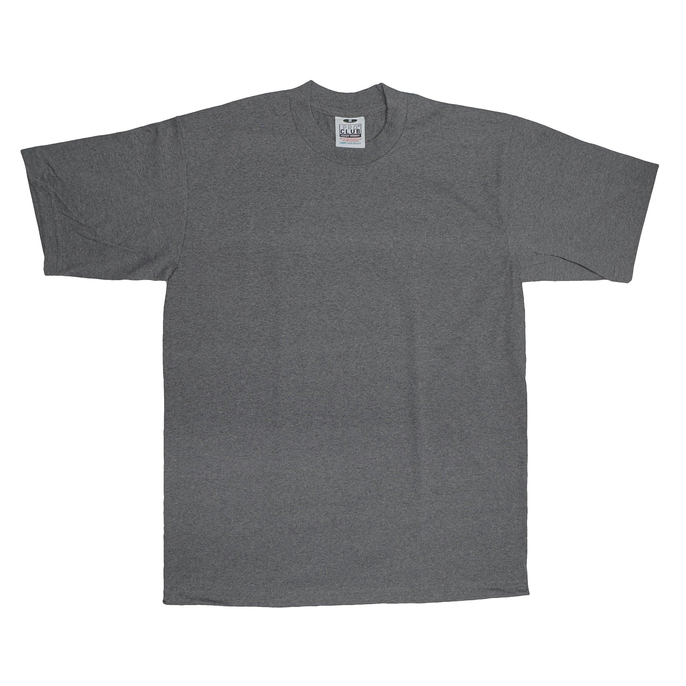 Pro Club Men's Heavyweight Cotton Short Sleeve Crew Neck T-Shirt - AI Fashion Mart