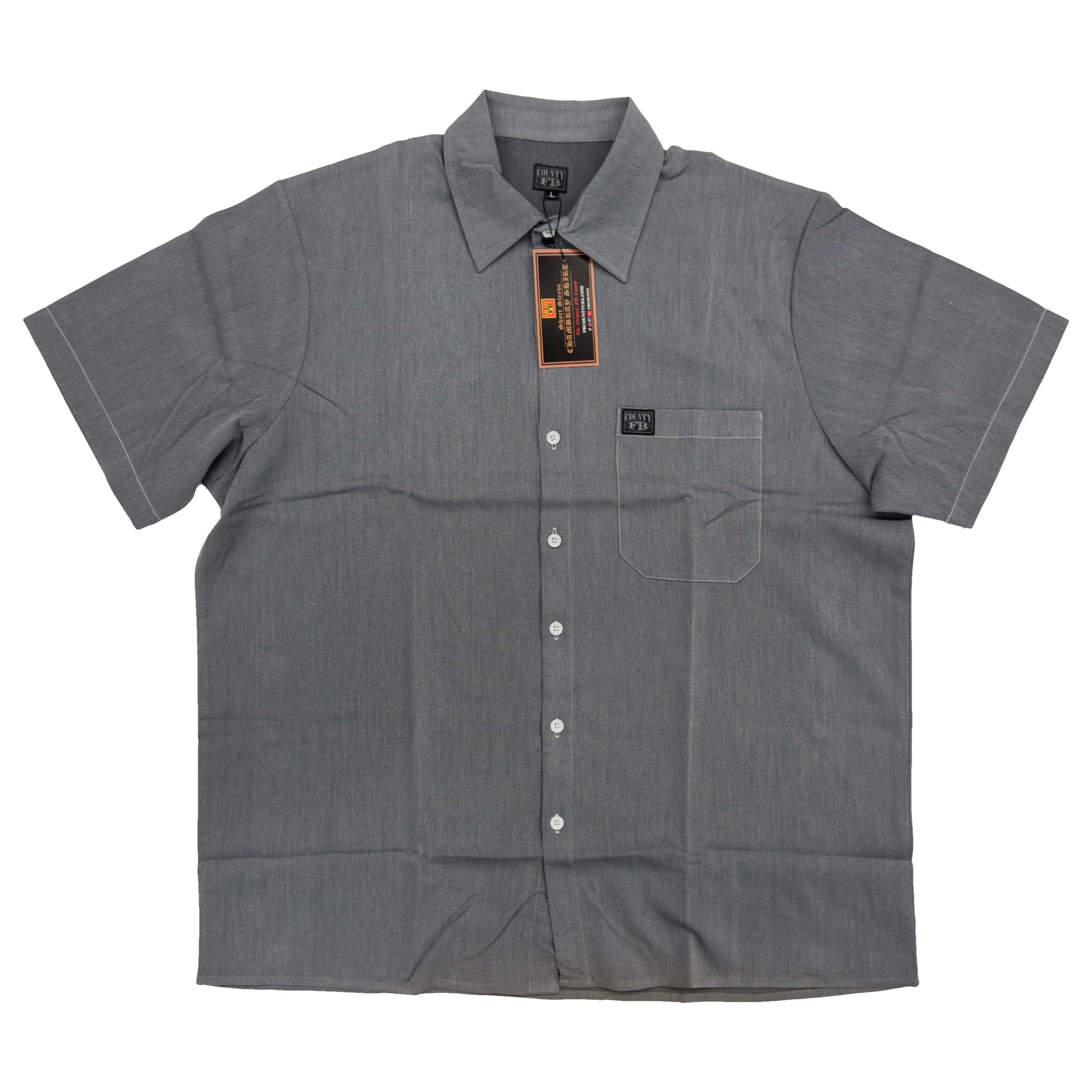 FB County Short Sleeve Chambray Shirt - AI Fashion Mart