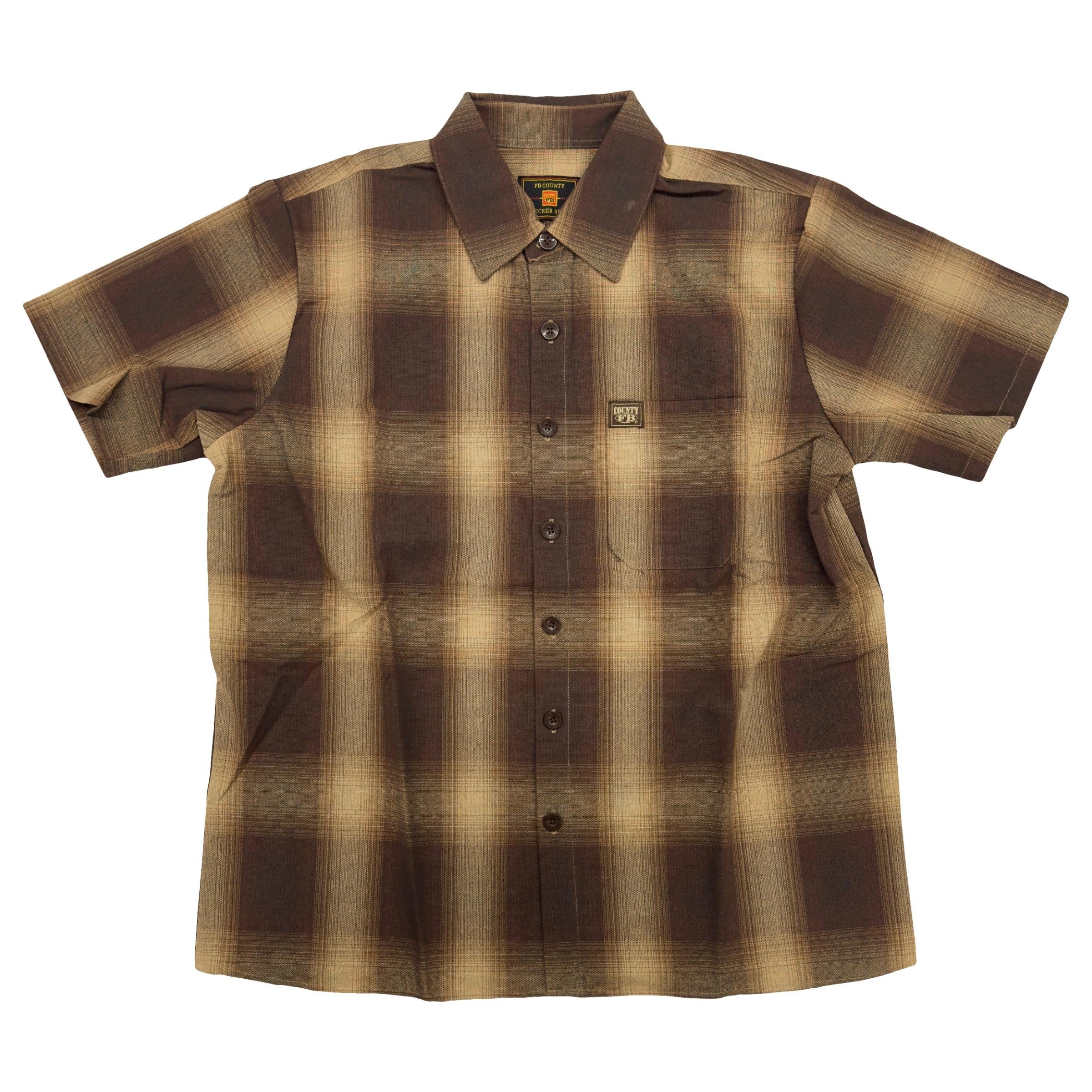 FB County Short Sleeve Checker Flannel Shirt - AI Fashion Mart