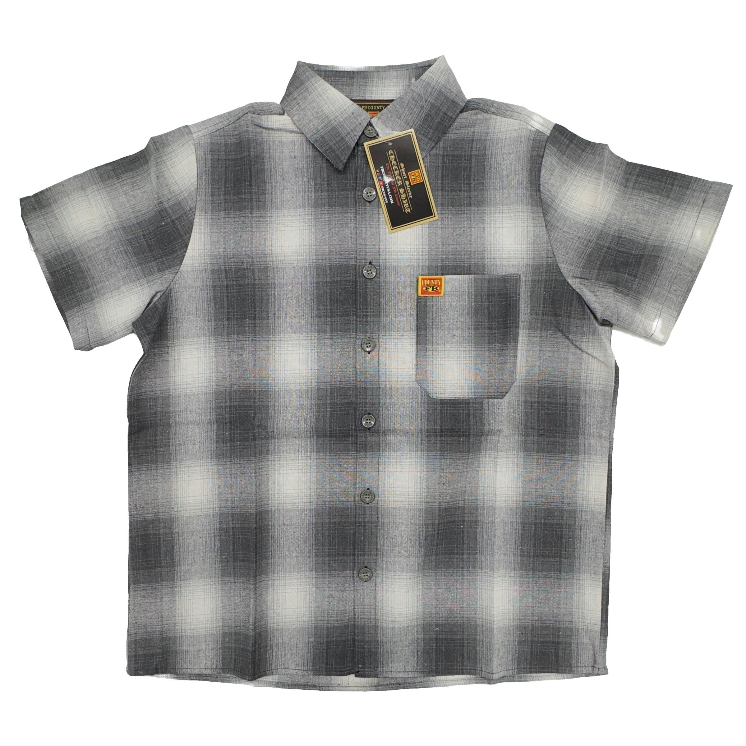 FB County Short Sleeve Checker Flannel Shirt - AI Fashion Mart