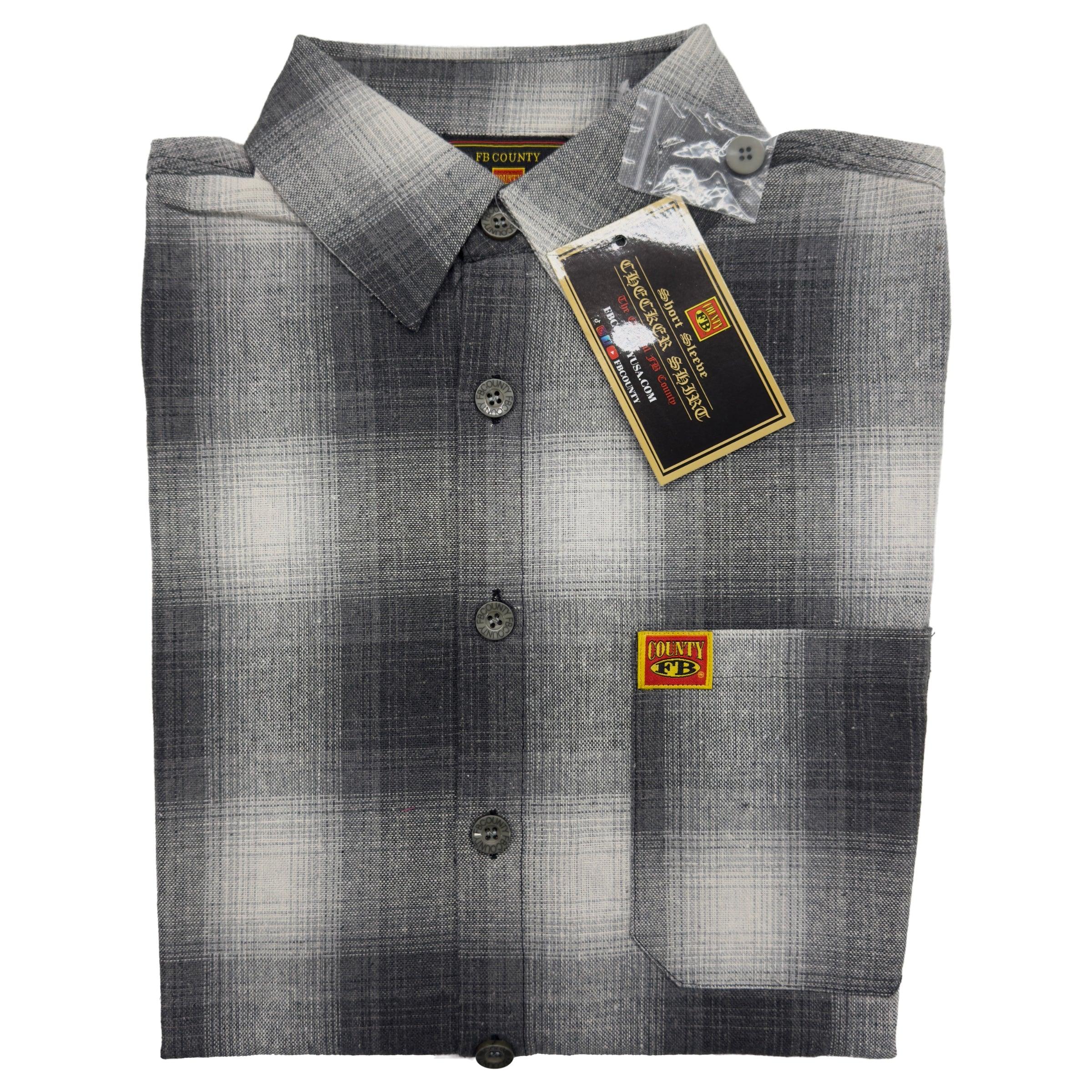 FB County Short Sleeve Checker Flannel Shirt - AI Fashion Mart