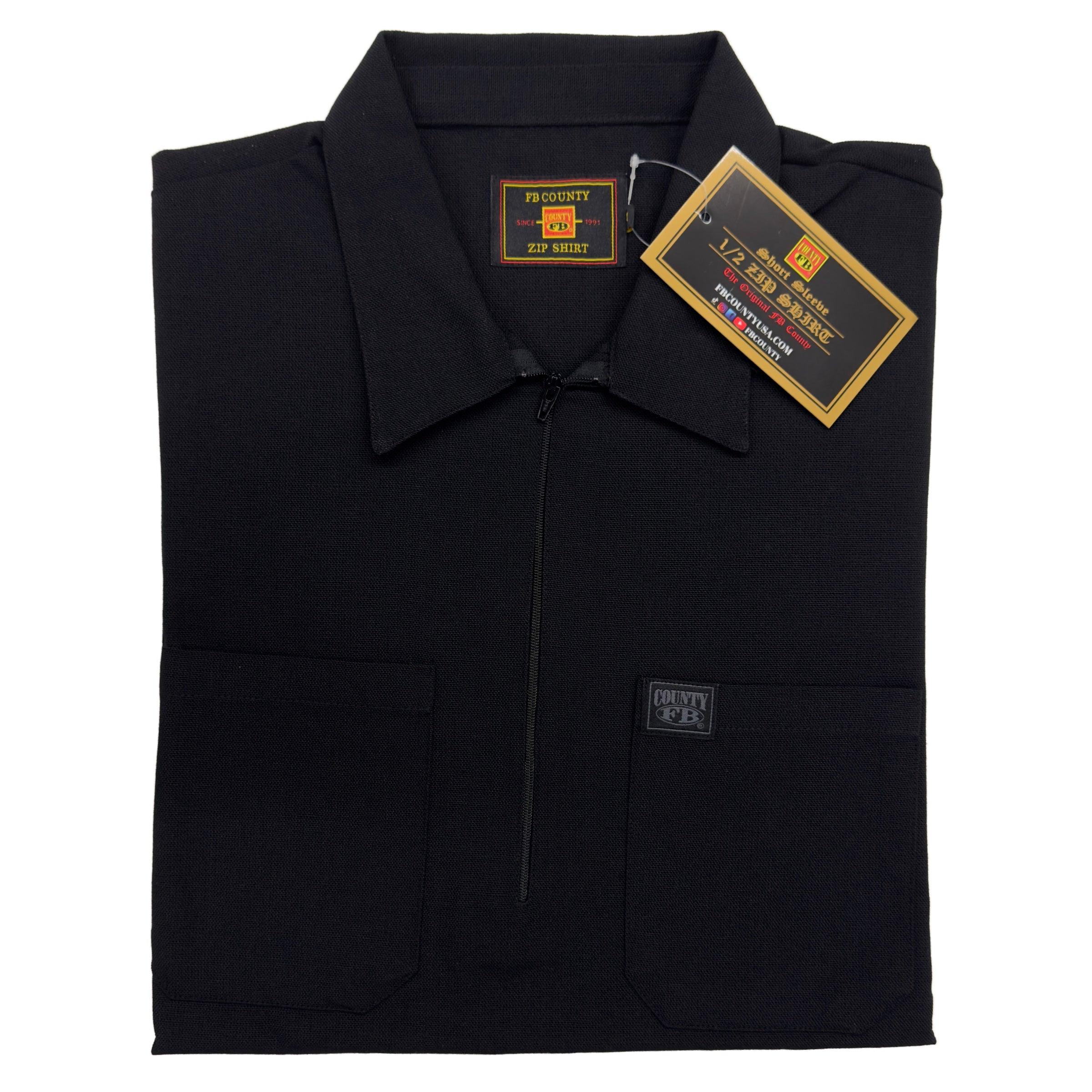 FB County Short Sleeve Zip Shirt - AI Fashion Mart