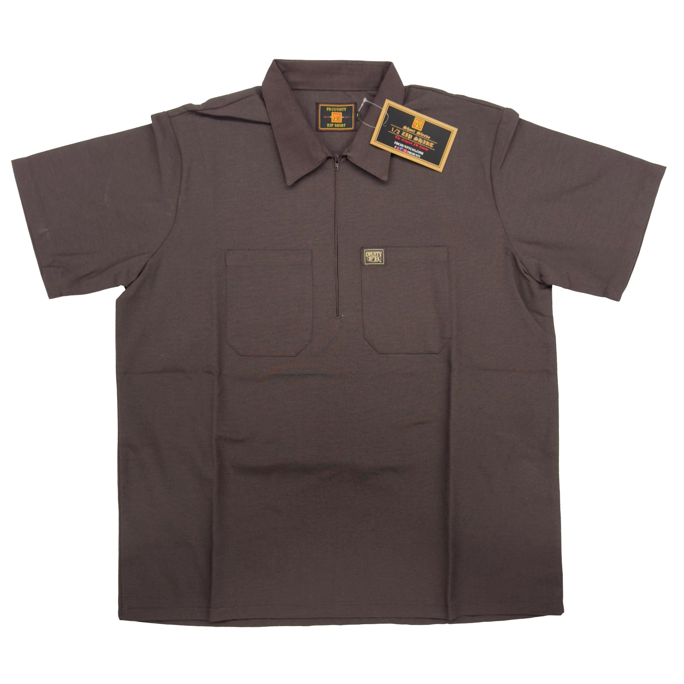 FB County Short Sleeve Zip Shirt - AI Fashion Mart