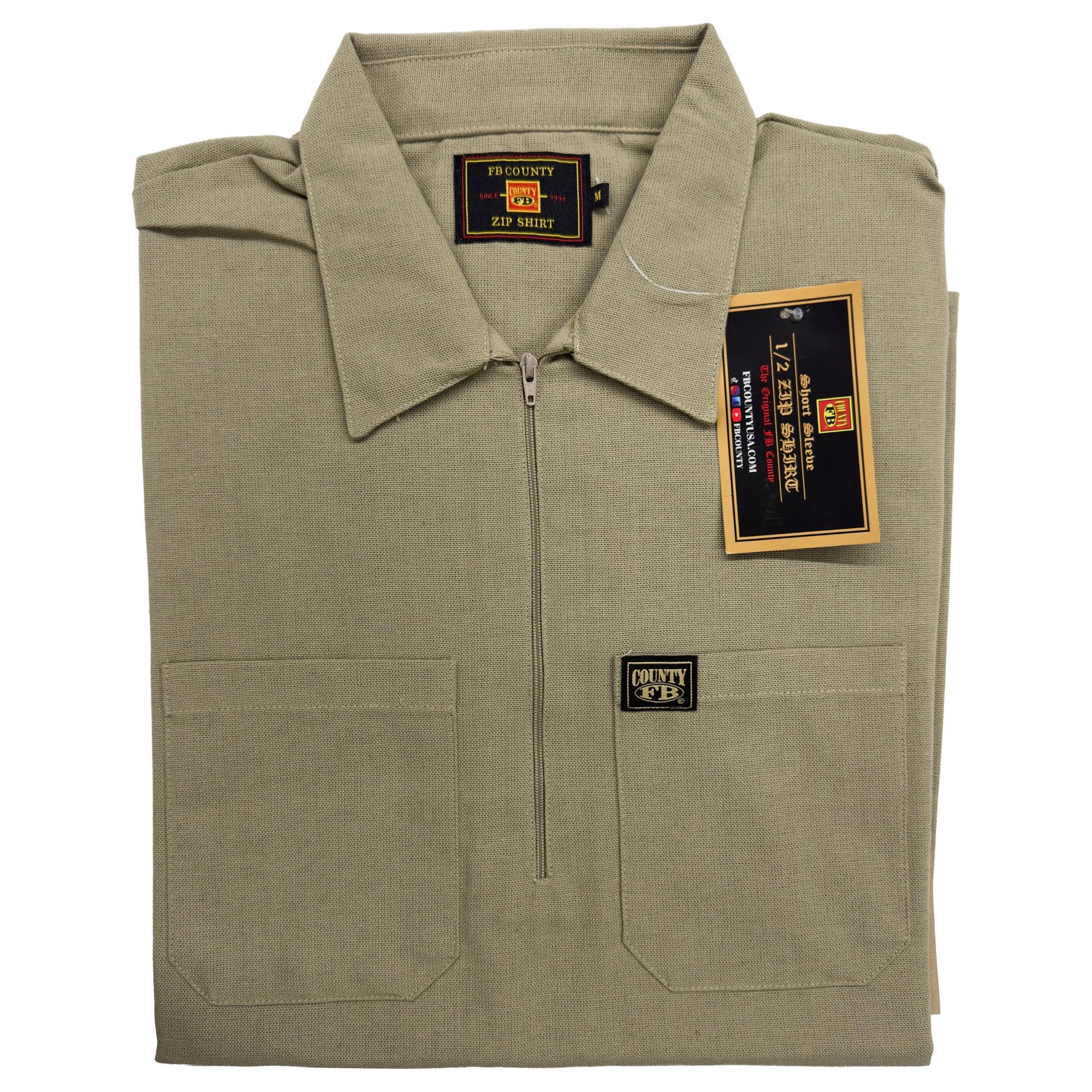 FB County Short Sleeve Zip Shirt - AI Fashion Mart