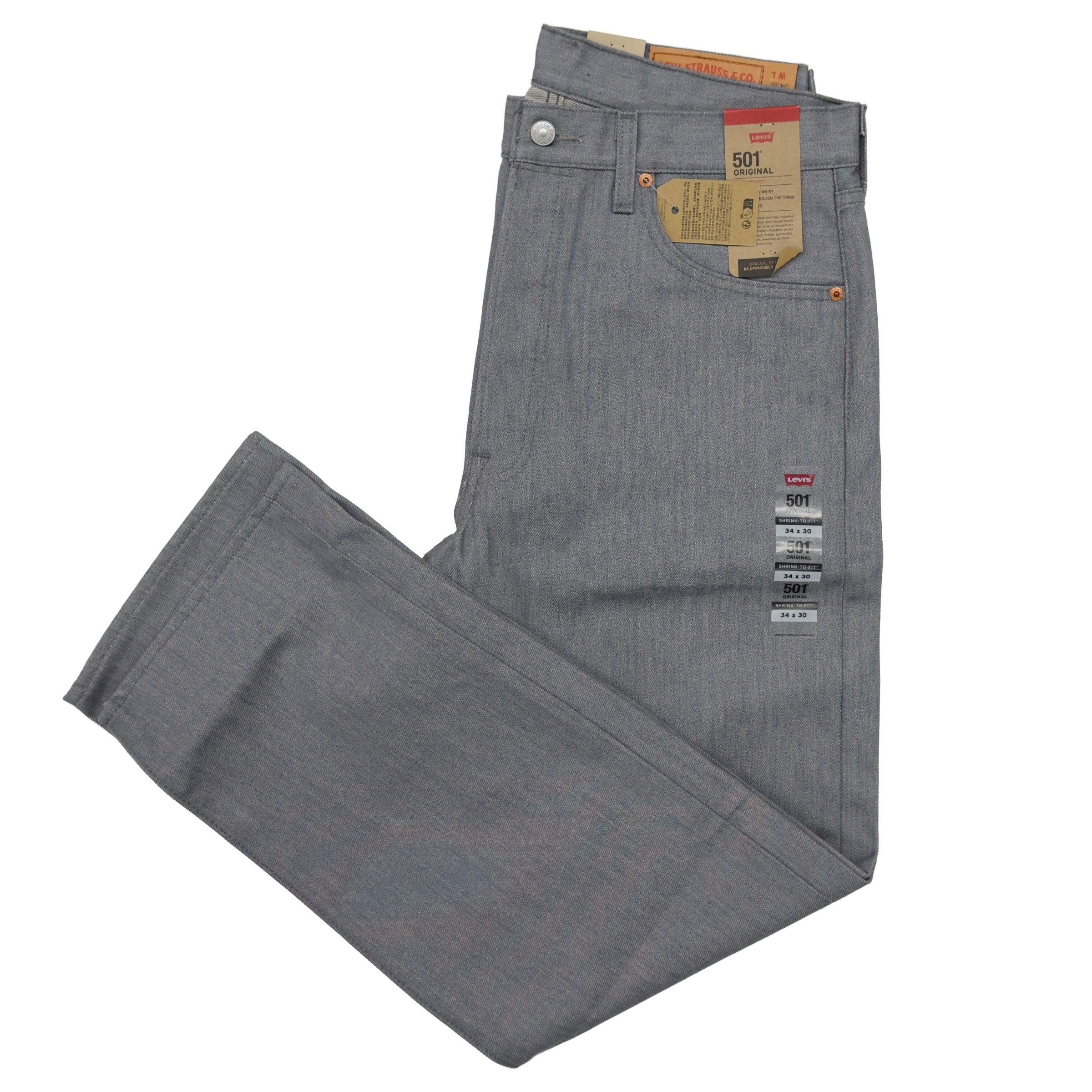 Levi s Men s 501 Original Shrink to Fit Non Stretch Jeans Silver Rigi