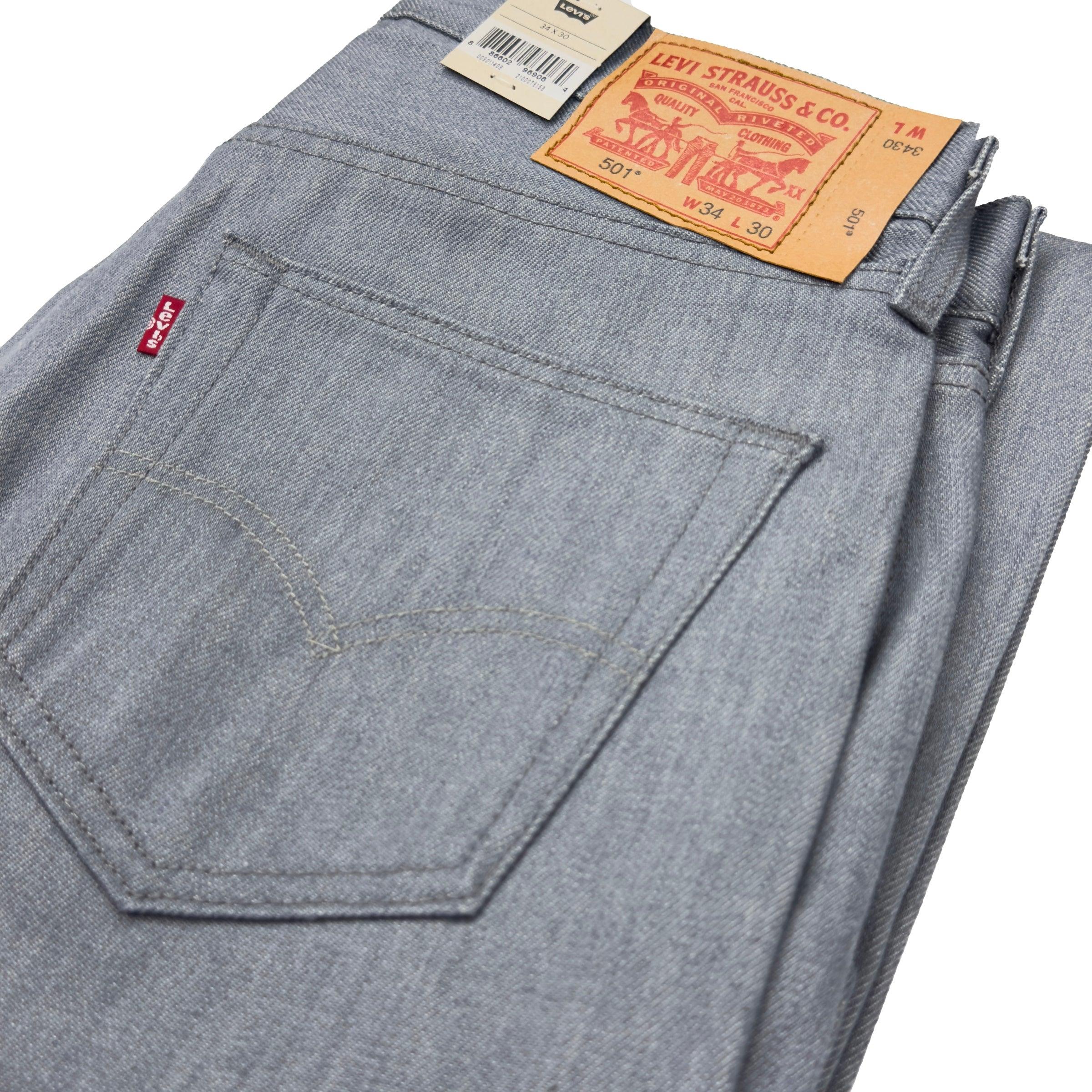 Levi's Men's 501 Original Shrink-to-Fit Non-Stretch Jeans (Silver Rigid) - AI Fashion Mart