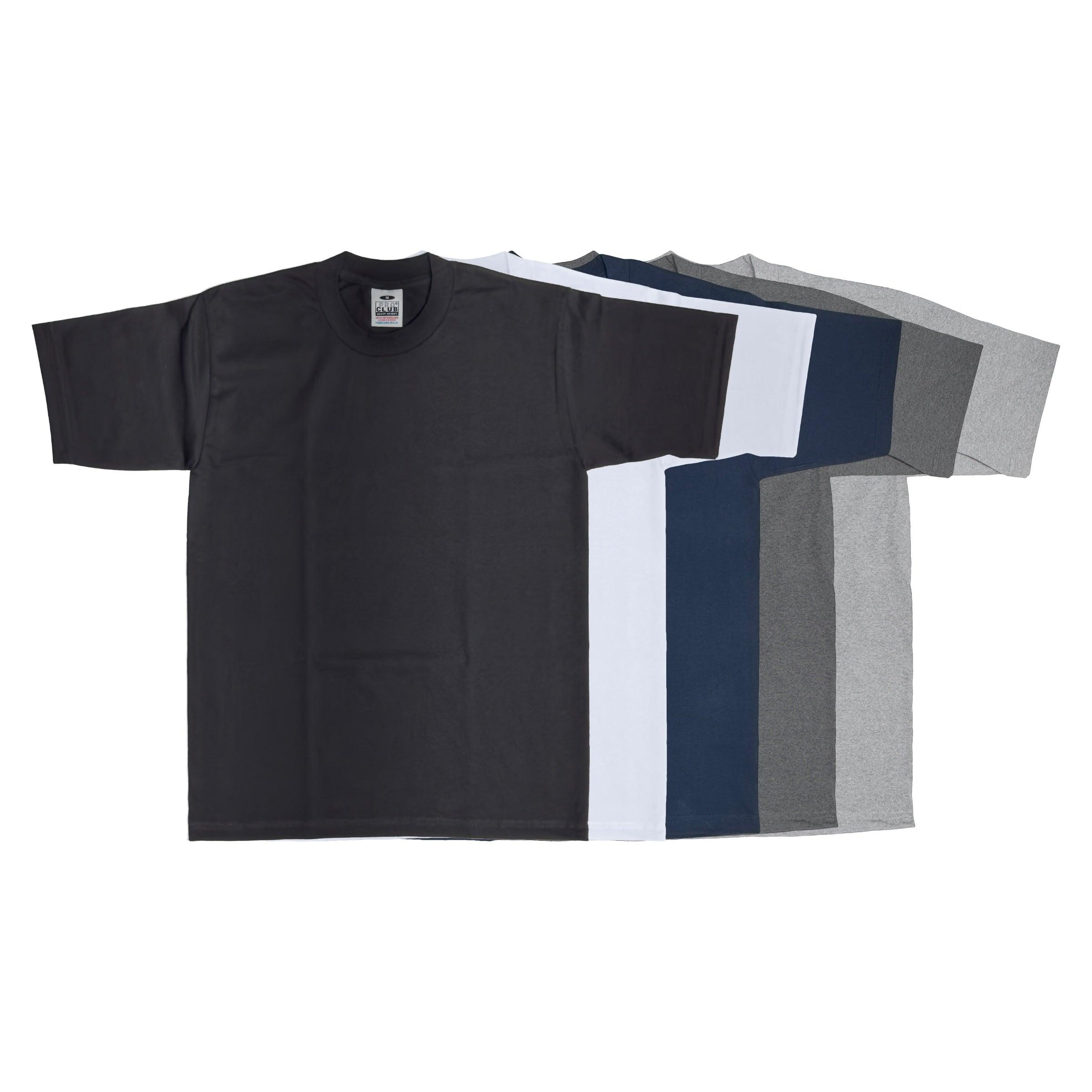 Pro Club Men's Heavyweight Cotton Short Sleeve Crew Neck T-Shirt - AI Fashion Mart