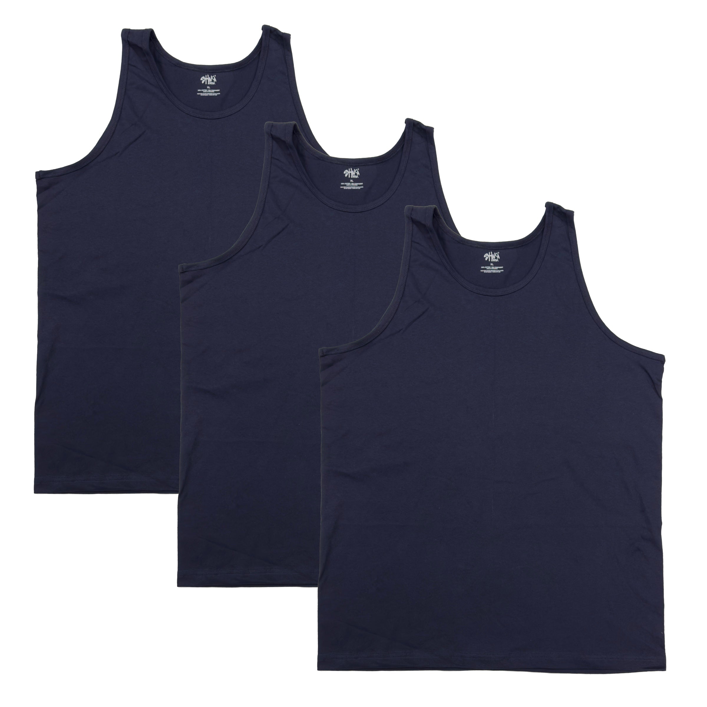 Shaka Wear men's heavyweight tank top 3-pack lifestyle shot worn in everyday casual setting